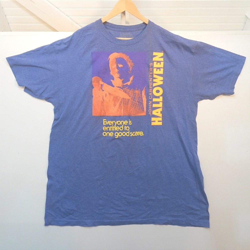 Michael Myers Halloween T-Shirt Men's XL Purple Cotton Blend Licensed Horror Tee